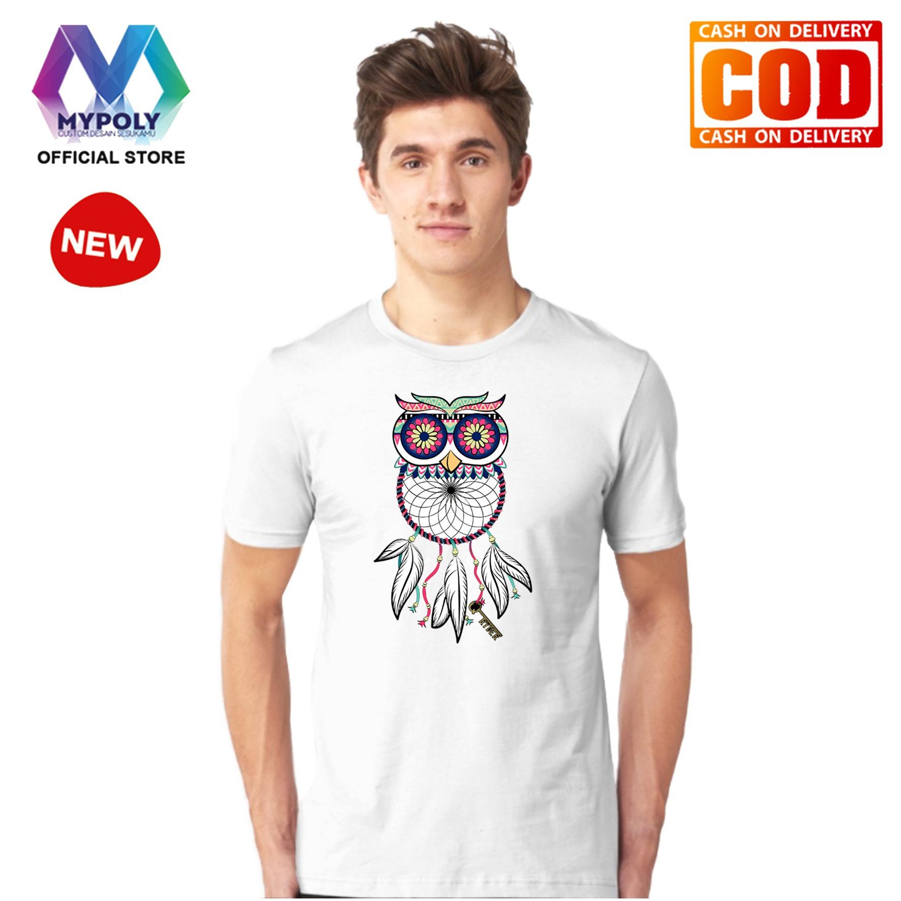 Kaos Premium Mypoly Pria Laki-Laki PL / Baju Couple Family Keluarga / Tshirt distro Anak Wanita / Fashion atasan / Kaos Pria Dewasa Owl Catcher