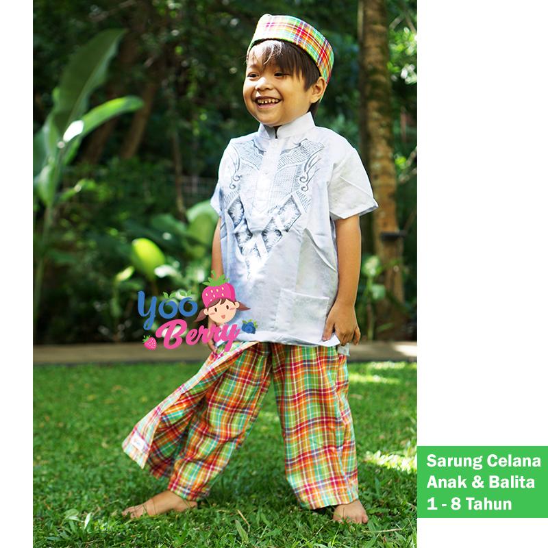 YooBerry Paket Sarcel Set Koko Sarung Celana Peci Anak & Balita