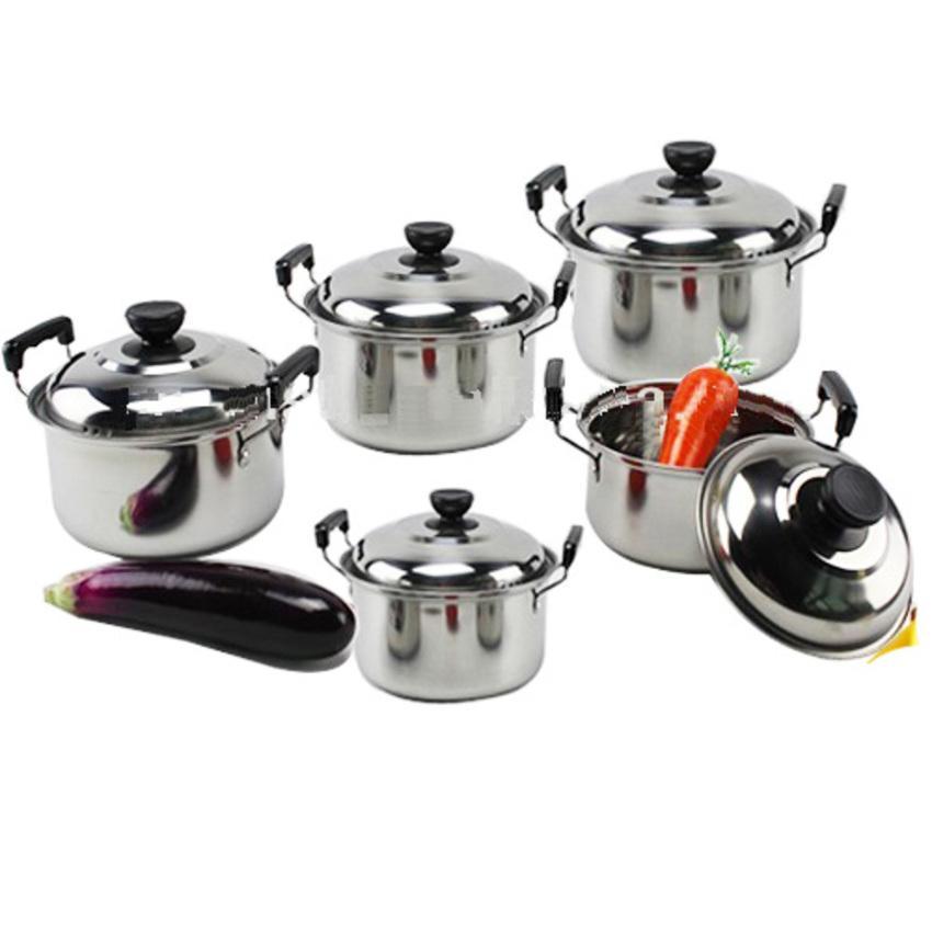 Grosir Station - America High Pots Panci Set 5 in 1 (Silver)