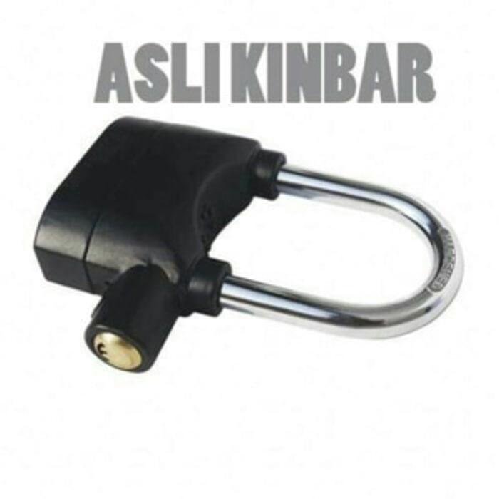 gembok alarm anti maling motor gerbang pagar rumah merk kinbar Lock | ( gembok alarm motor anti maling koper sepeda pagar cakram kinbar kode tas mobil clock rumah sensor gerak pintu digital remote lock bht ) |