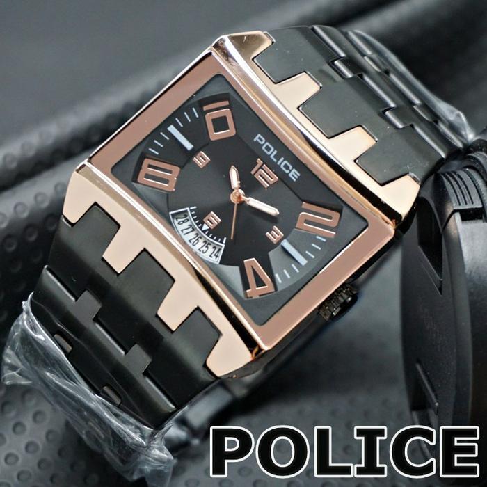 Jam Tangan Pria Rantai Police tanggal aktif- stainlles stell