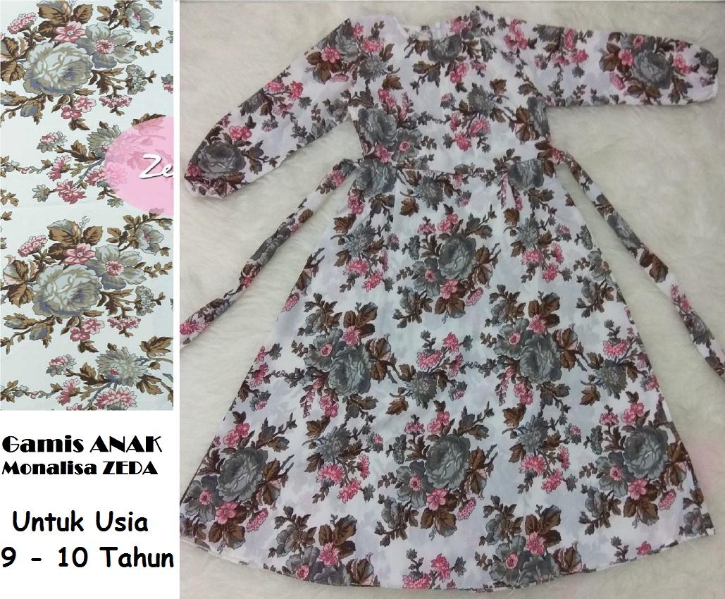 Gamis ANAK Monalisa ZEDA Untuk Usia 9 - 10 Tahun