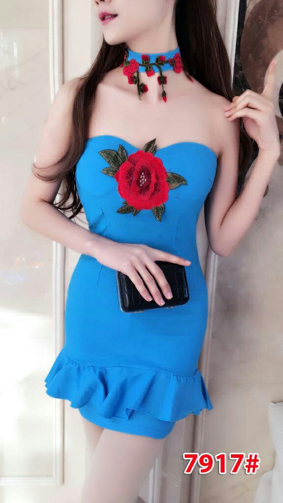 7917# baju pesta import / dress wanita / dress pesta / gaun fashion import / gaun kenben seksi