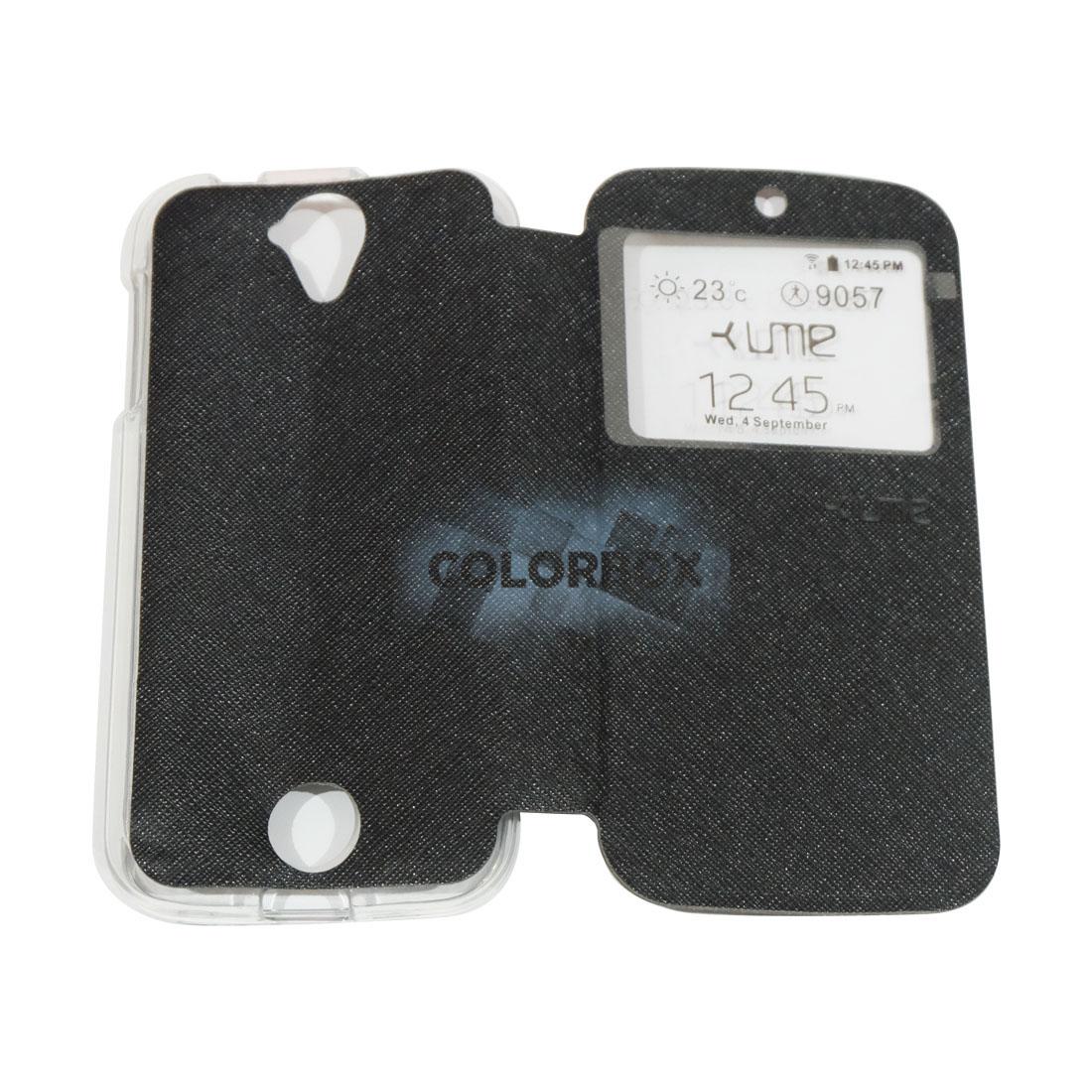 Ume Flip Leather Phone Cover Acer Liquid Z320 / Acer Z330 Ukuran 4.5 Inch Sarung Case / Flipshell Acer Liquid Z320 / FlipCover Acer Z330 Ukuran 4.5 Inch Ume / Leather Case Acer Z330 Ukuran 4.5 Inch / Sarung HP Acer Liquid Z320 Ume View - Hitam