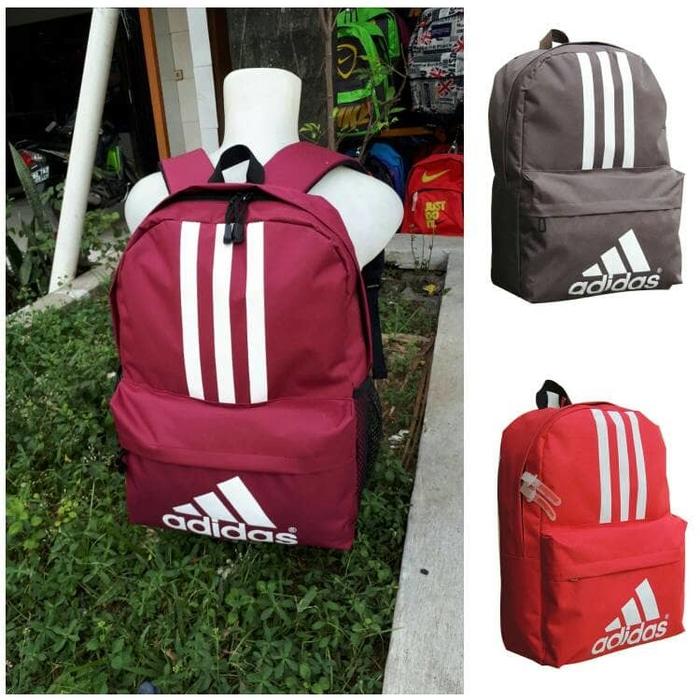 TAS RANSEL JANSPORT SEKOLAH PUNGGUNG MURAH GROSIR MERAH ADIDAS AWET
