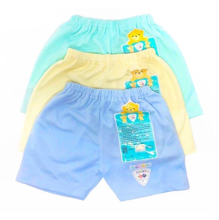 Celana Bayi LIBBY 3 Pcs Celana pendek polos S,M,L