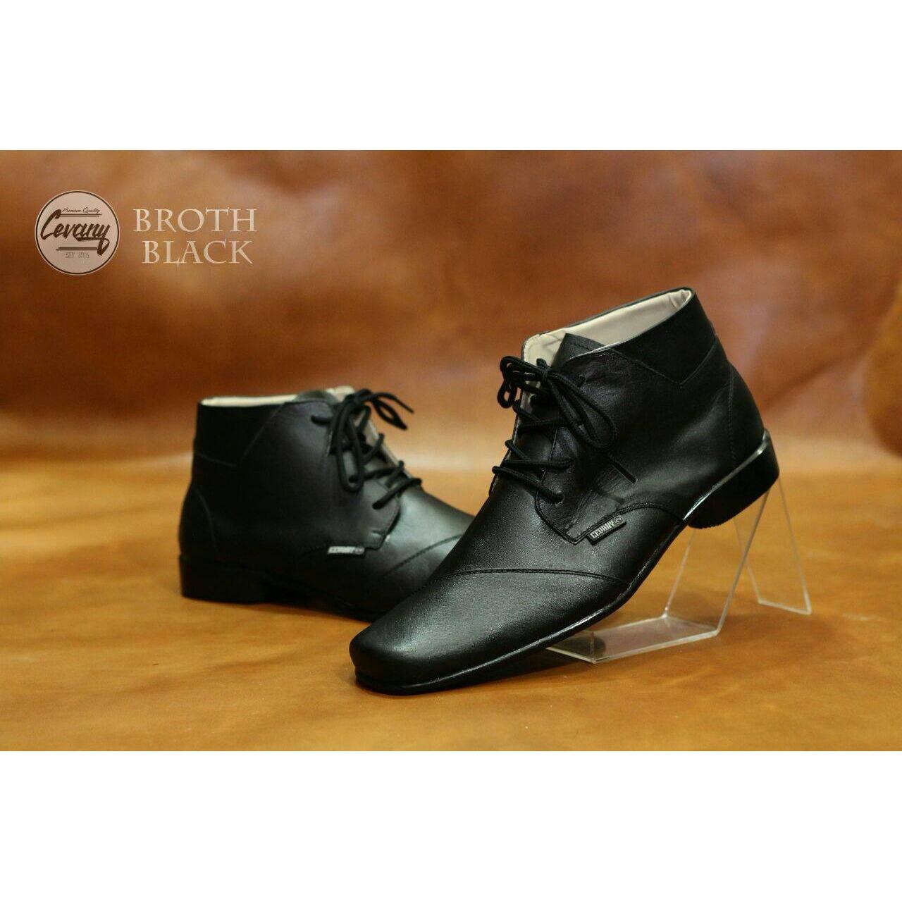 Sepatu kerja kantor pantofel /pentofel / pantovel / fantovel kulit asli cevany original broth series