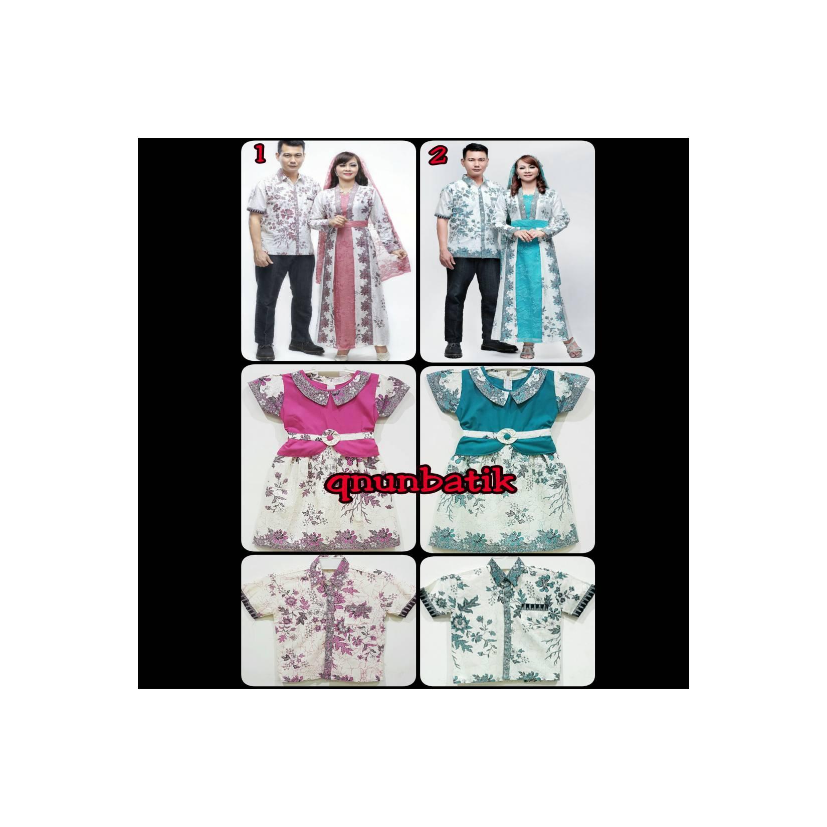 BATIK KELUARGA FAMILY GAMIS WANITA KRISDAYANTI (KD) DASAR CREAM