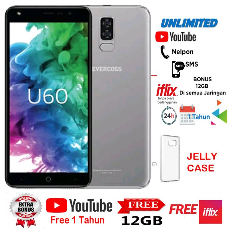 Evercoss U60 Dual Camera 4G LTE - Ram 1GB/8GB + Gratis Silicon Case & Perdana 12GB Evercoss U60 Dual Camera 4G LTE - Ram 1GB/8GB + Gratis Silicon Case & Perdana 12GB