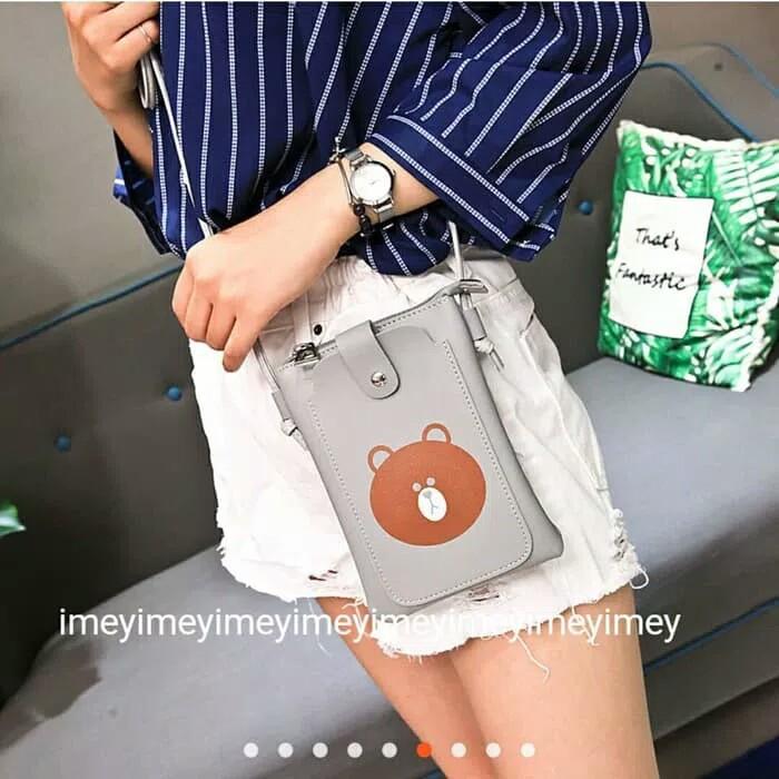 Tas Selempang Kecil / Tas HP / Tas Tab 7 inch - Bear / tas selempang wanita terbaru / tas terlaris / tas wanita terkini / tas selempang murah berkualitas