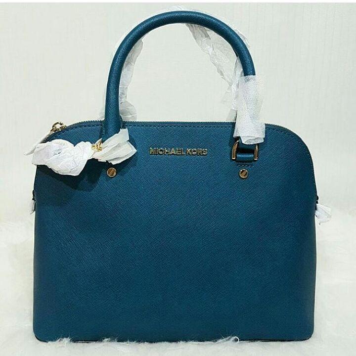 JUAL TAS MICHAEL KORS CINDY MEDIUM STEEL BLUE ORIGINAL ASLI