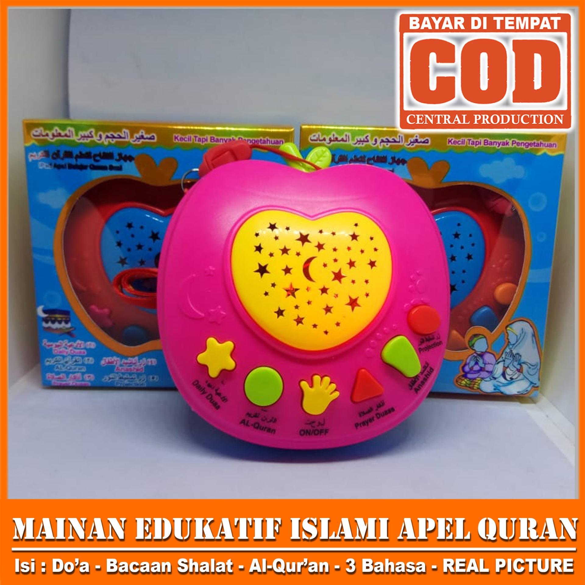 Mainan Anak Ipad Apel Mesin Quran / Al-Qur'an Anak Digital / Hafiz Model Apel FREE 3 pcs Baterai REAL PICTURE