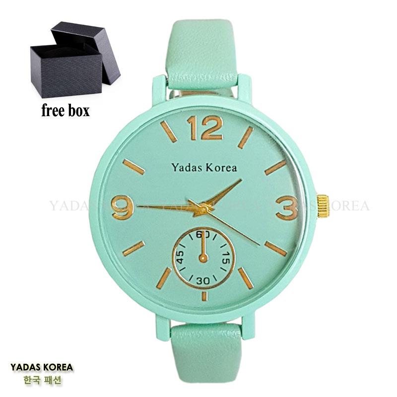 Yadas Korea Belvia Jam Tangan Kulit Wanita - 1727 Pale Green