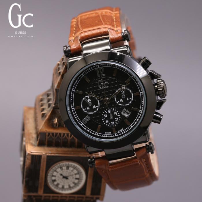 DISKON TERLARIS - Jam Tangan Wanita / Cewek Gc Marisa leather Light Brown TERMURAH