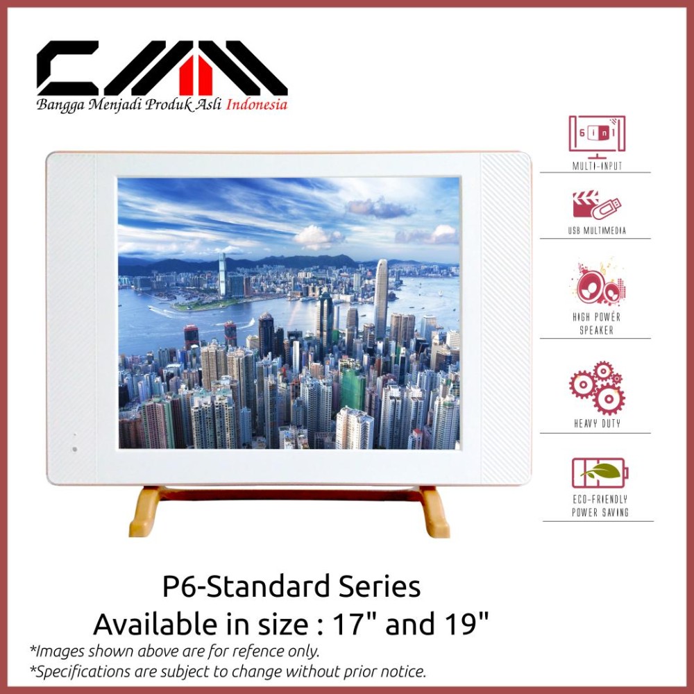TV LED CMM 19 / USB Movie Ready / Putih / Fitur Lengkap / Murah