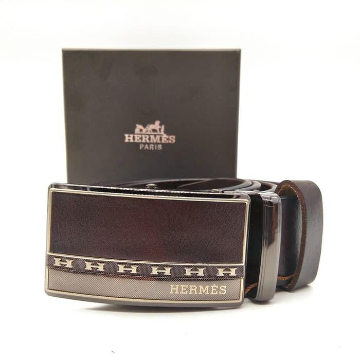 IKAT PINGGANG PRIA KULIT ASLI PREMIUM | HERMES| SUBSIDI ONGKIR IMPORT