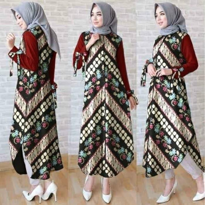 Baju Muslim Remaja Blus Tunik Batik Tunic Etnik Cantik Murah Mx Bat Tv