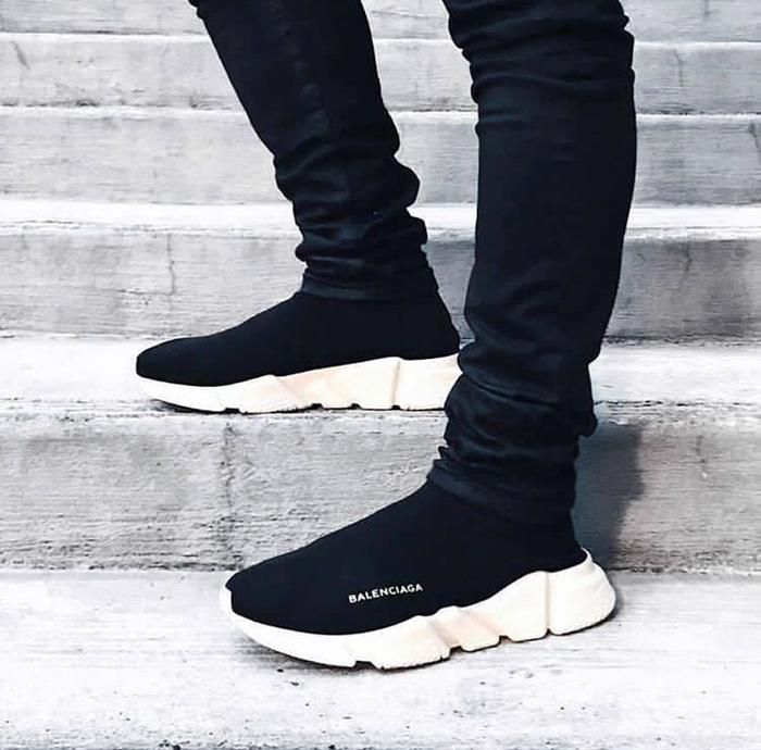 Murah - Balenciaga Top Speed Trainer Black White Premium OR