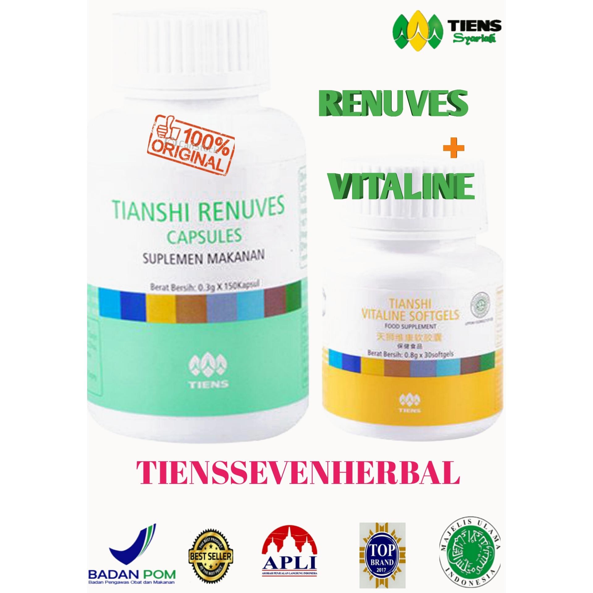 Tiens PAKET PEMUTIH BADAN BASIC - Vitaline - Renuves - Tianshi Ori Herbal Whitening Skin - Pencerah Kulit - Mata Minus