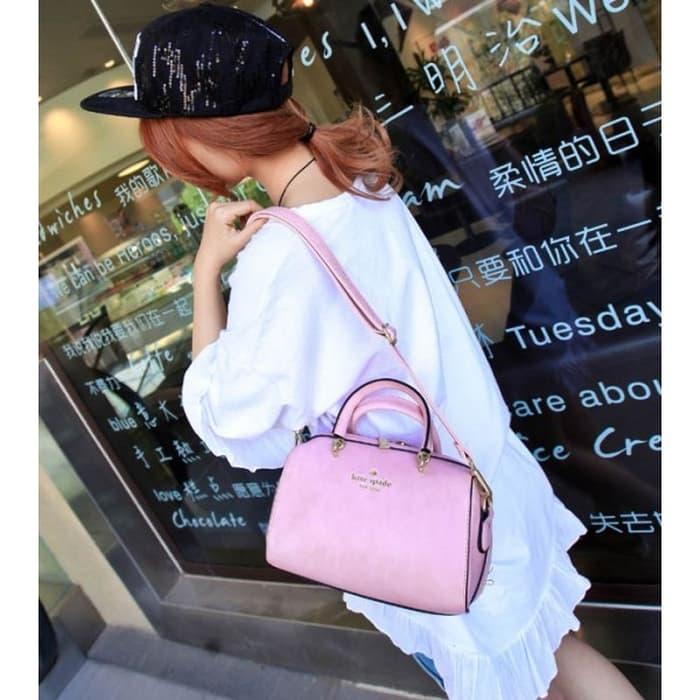 Promo Terbatas!! Tas Silinder Tabung Wanita Zarra Prada L-V Cnk Kate Spade Kulit Import - ready stoC-K