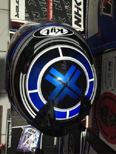 Helm KYT DJ Maru Motif black Blue