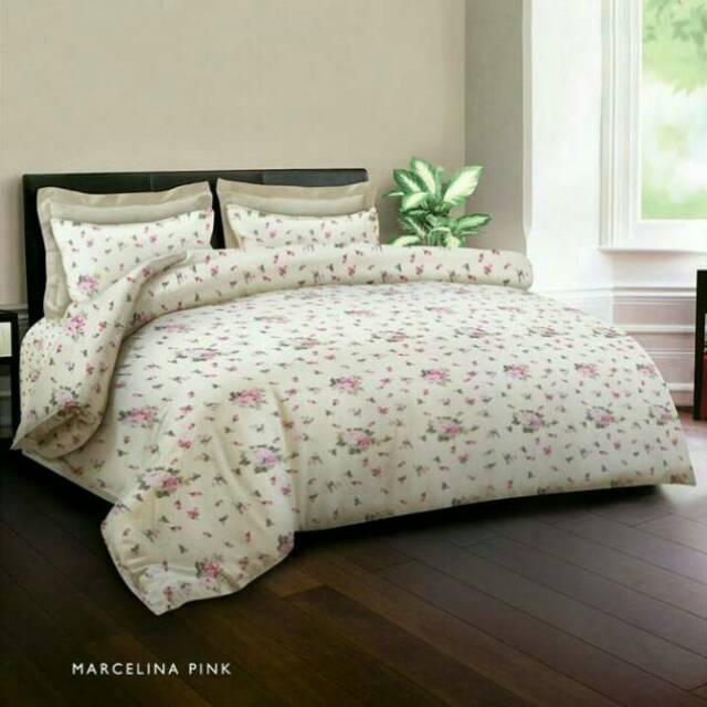MARCELINA PINK - Sprei 160/180x200x40cm (tanpa bedcover) King Rabbit Variasi Sprei 180