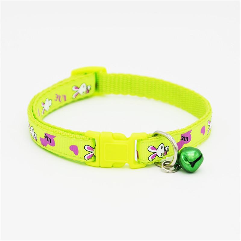 1 Pcs Lucu Hewan Peliharaan Yang Indah Adjustable Polyester Kalung Leher Anjing Modis Kalung Anjing Peliharaan dengan Kalung Bel Kerah Anjing Kalung Kucing (Pink M)
