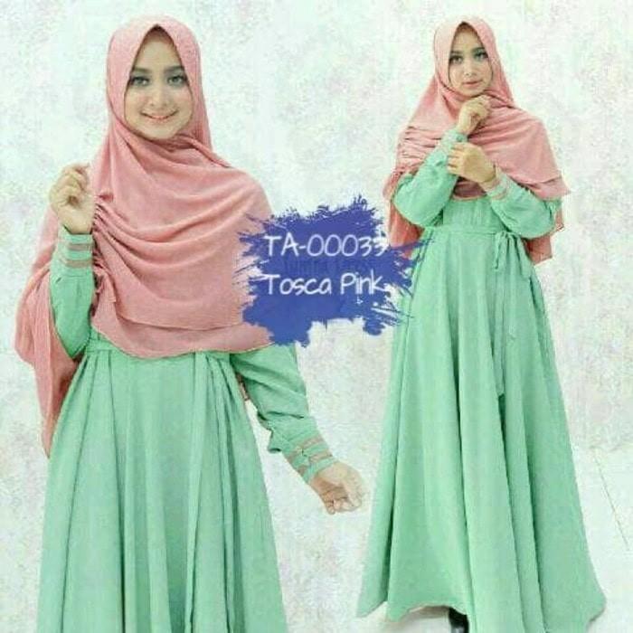 Cuci Gudang !!! Baju Muslim Pesta Gamis Yunmina Aneka Warna 3 Dress Maxi Hijab Trendy