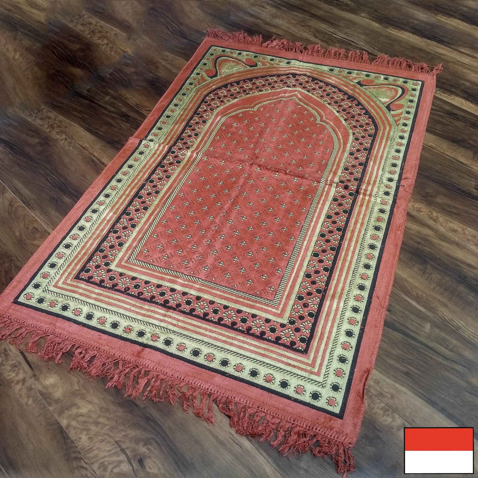 Al-Shiraz - Sajadah Turki Beludru / Bulu 68 cm x 110 cm - Merah Bata 06MRB - NMs