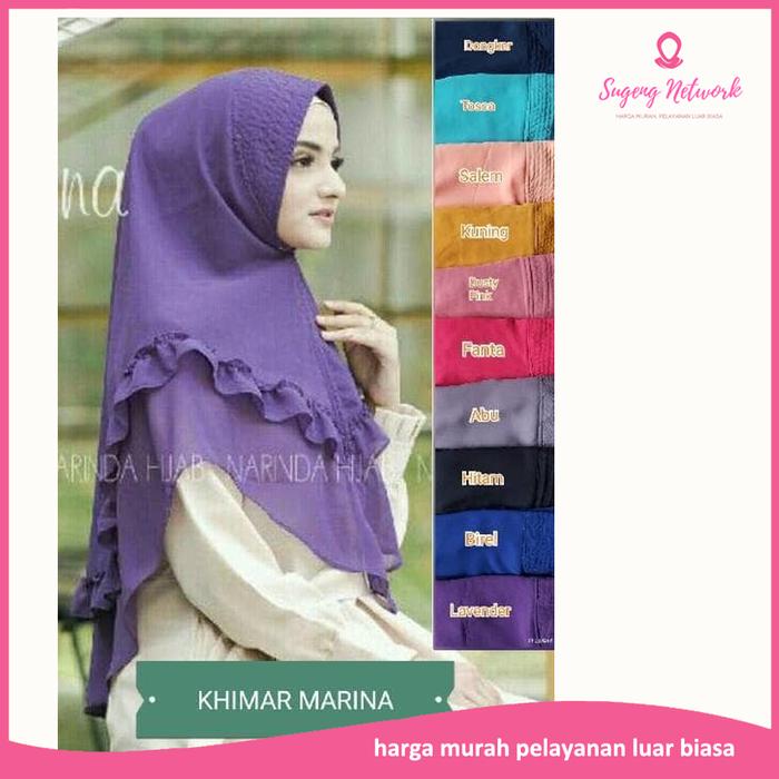 Khimar Marina Syari bahan high quality sifon ceruti - Hijab instan A1469