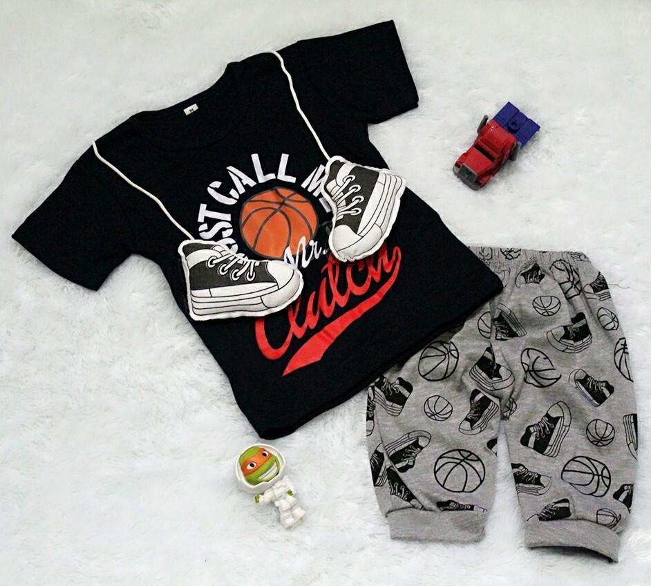 Setelan Baju Celana Bayi Anak - 3D Shoes