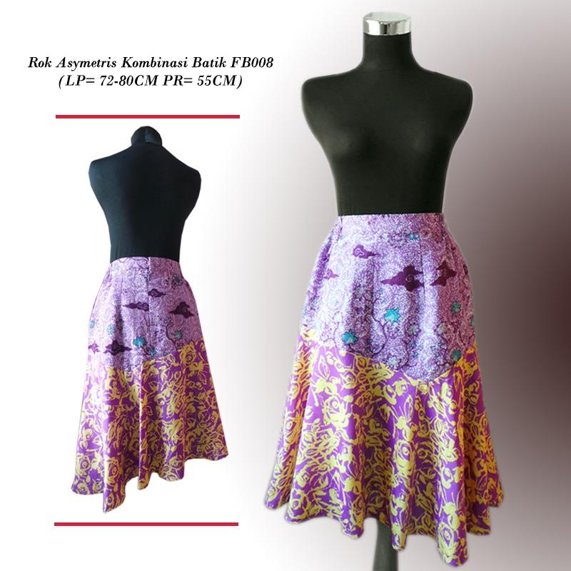 BW50 Rok Kombinasi Batik Cap Cirebon Murah Unik Modern Stylish