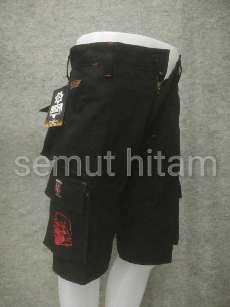 Celana Cargo Pendek Pria / Celana Kempol Pendek Metal / Punk Prapatan Rebel SLAYER