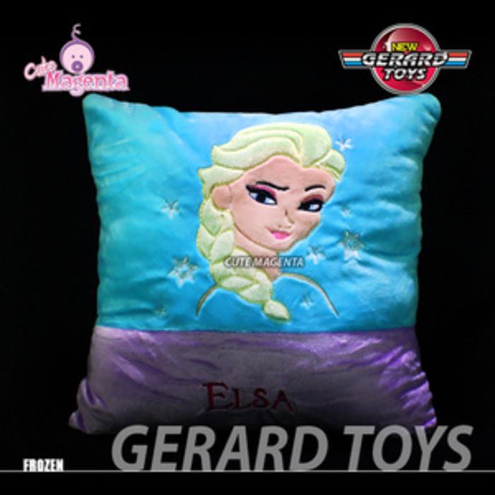 Bantal Frozen Elsa Kotak Blue (35Cm) - ready stock