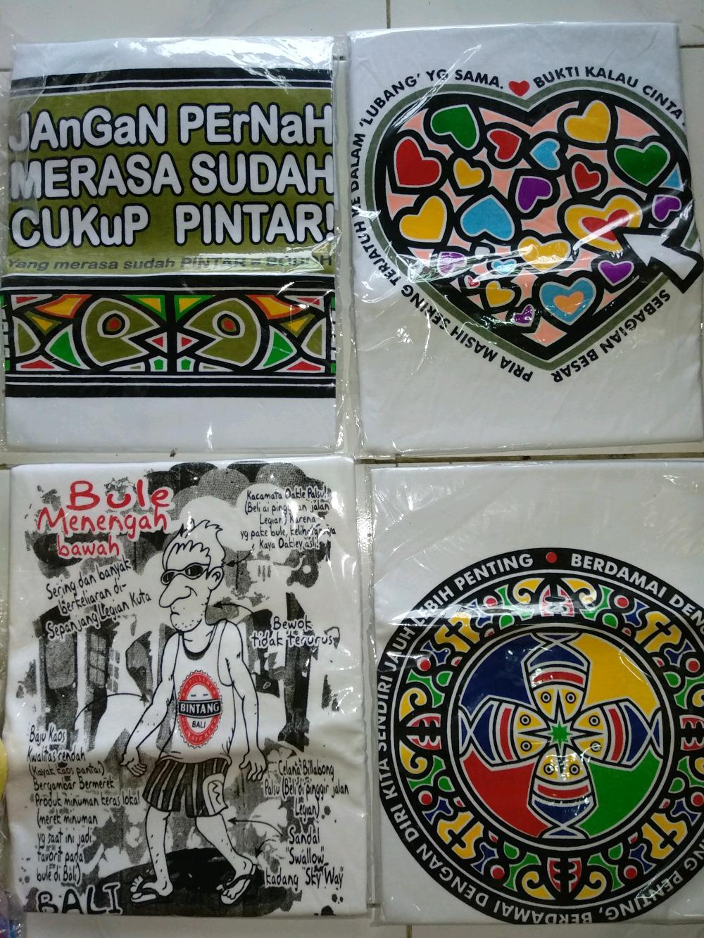 Kaos Oblong Bali Putih Isi Kata Kata