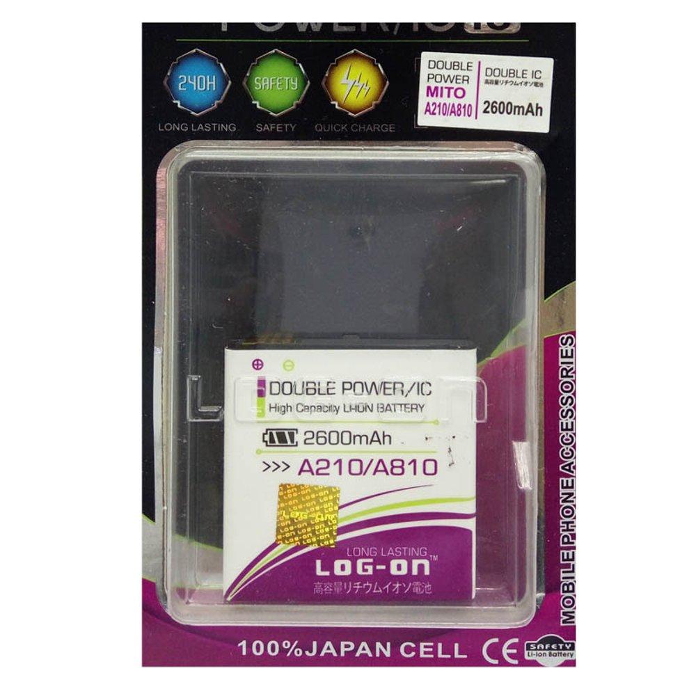 Baterai Double Power Double IC Log-On MITO A210 / A810