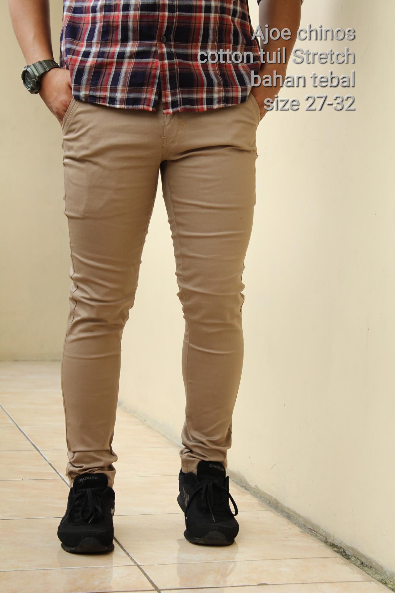 Celana Chino Pria Skinny Stretch / Celana Panjang Chino Pria / Celana Chinos / Celana Casual Cino Pria Size 27-32