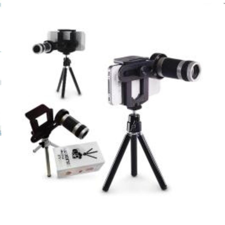 Mobile Phone Telescope Zoom Lensa 8X Universal With Tripod Untuk Semua Smartphone