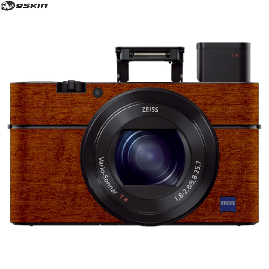 9Skin - Premium Skin Protector untuk Kamera Digital Sony RX100 III - Tekstur Metallic Wood - Coklat