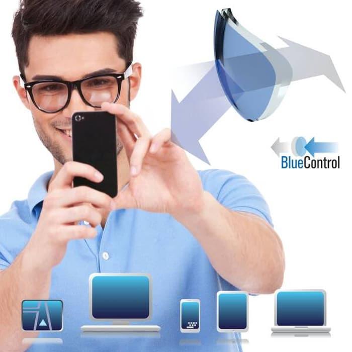 diskon 10%!! Frame Titanium + Lensa Hoya Blue Control Anti Radiasi Komputer Hp Tv - ready stock