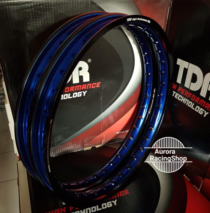 Velg Tdr Wx Shape Two Tone Set Ring 17 X 140 / 140 Warna Black Blue