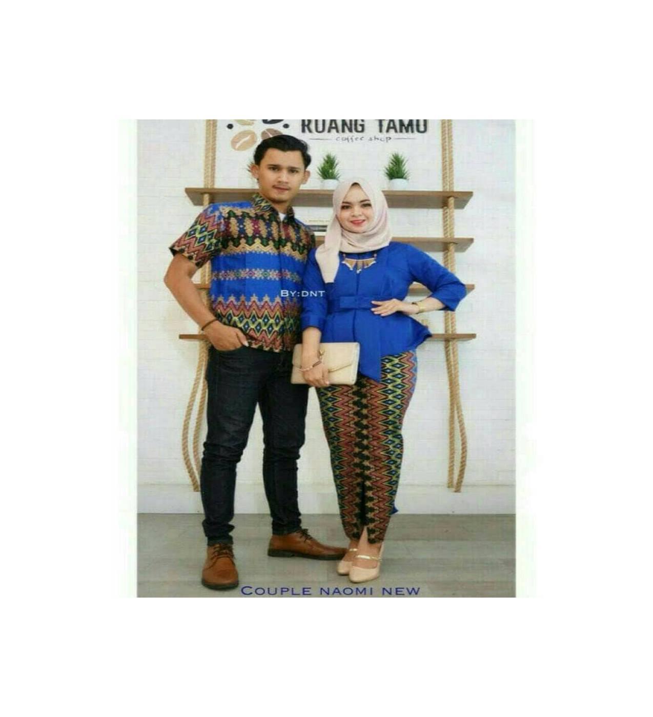 BATIK COUPLE SARIMBIT KELUARGA RNB NAOMI BAJU MUSLIM HIJAB KUTU BARU