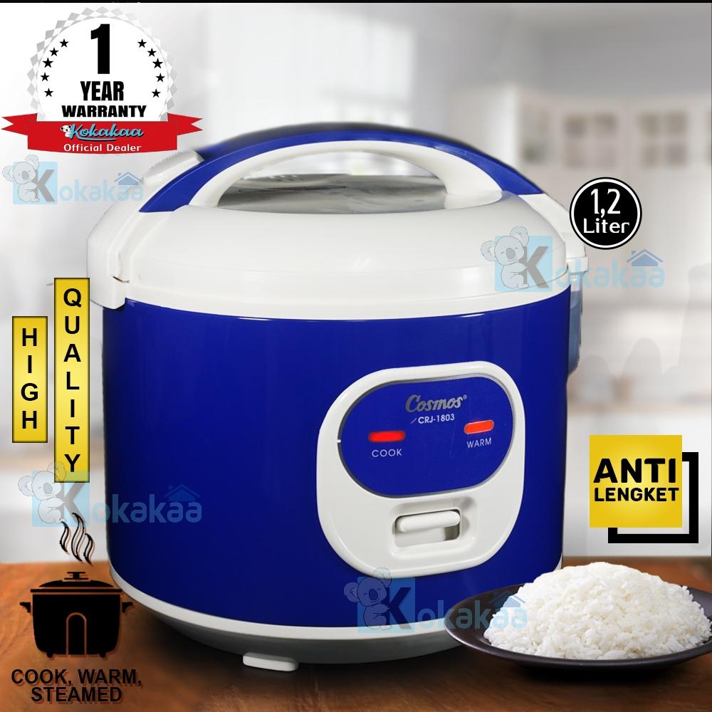 Cosmos Rice Cooker 3in1 CRJ-1803 Penanak Nasi Otomatis 1.2 Liter Serbaguna