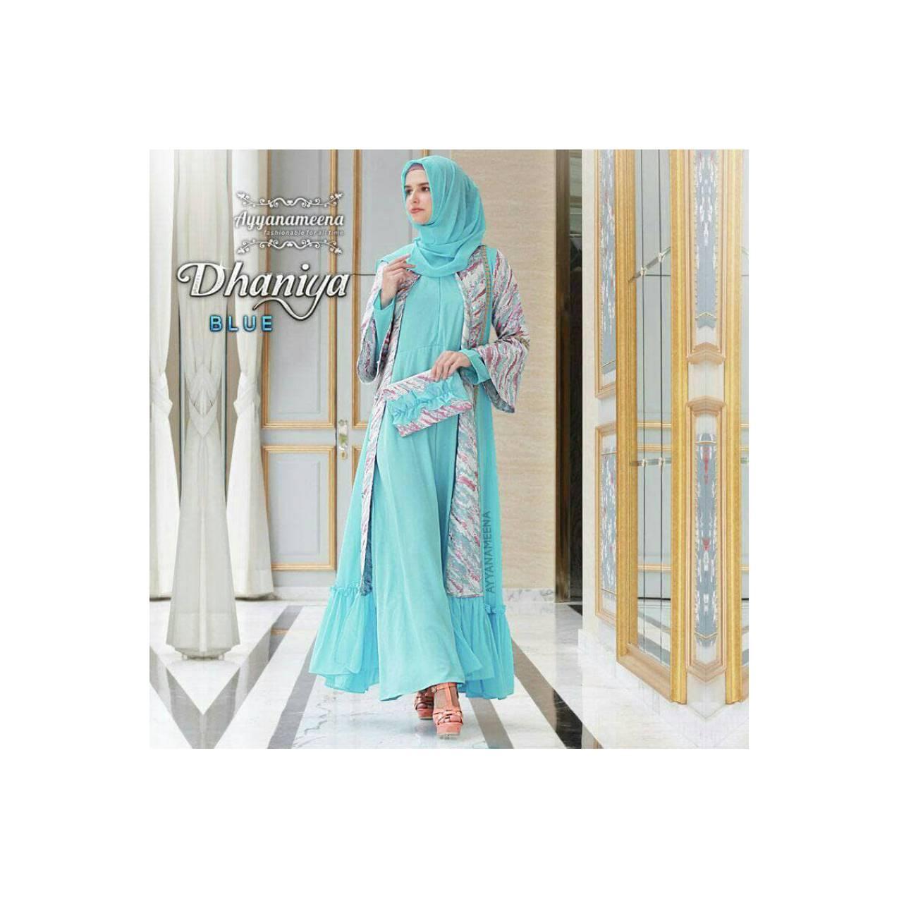Gamis Pesta glamour jumbo set ceruty meridien mix jacquard with pouch