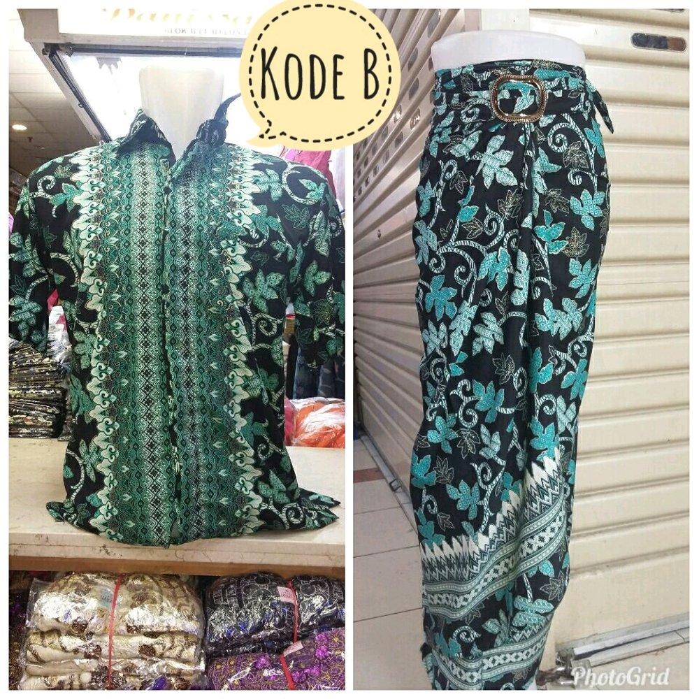 Couple Set Rok Lilit Plus Kemeja Batik Pria di lapak Toko Kembar Tanah Abang rinymangiwa