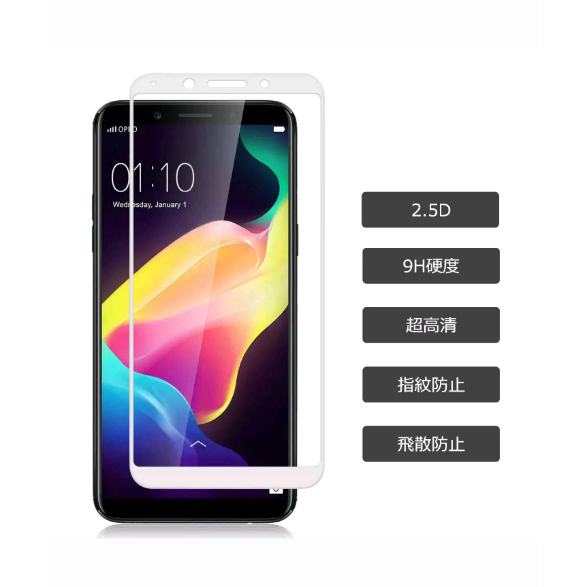 9Star Tempered Glass HD For OPPO F5 Full Screen Protector 2.5D List Putih