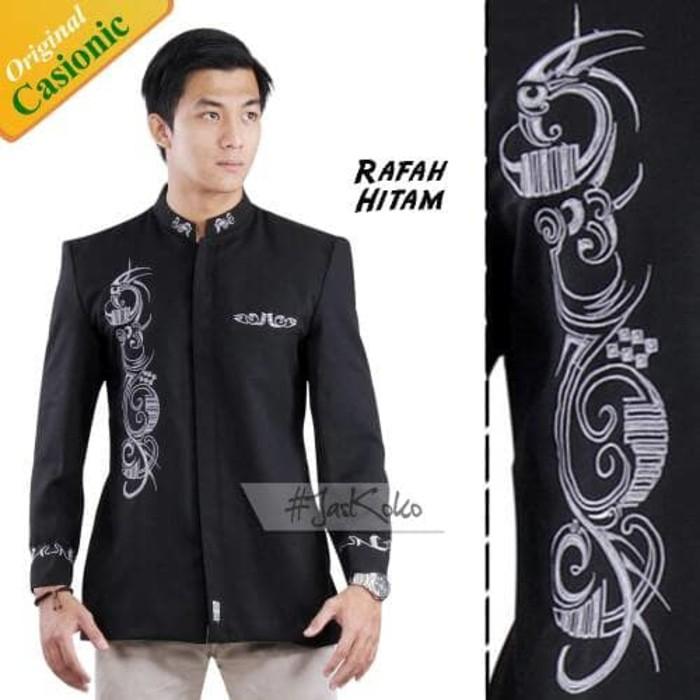 Jas Formal Pria Muslim Rafah Hitam / Jasko / Jas Koko / Baju Koko - 8Rbpcn
