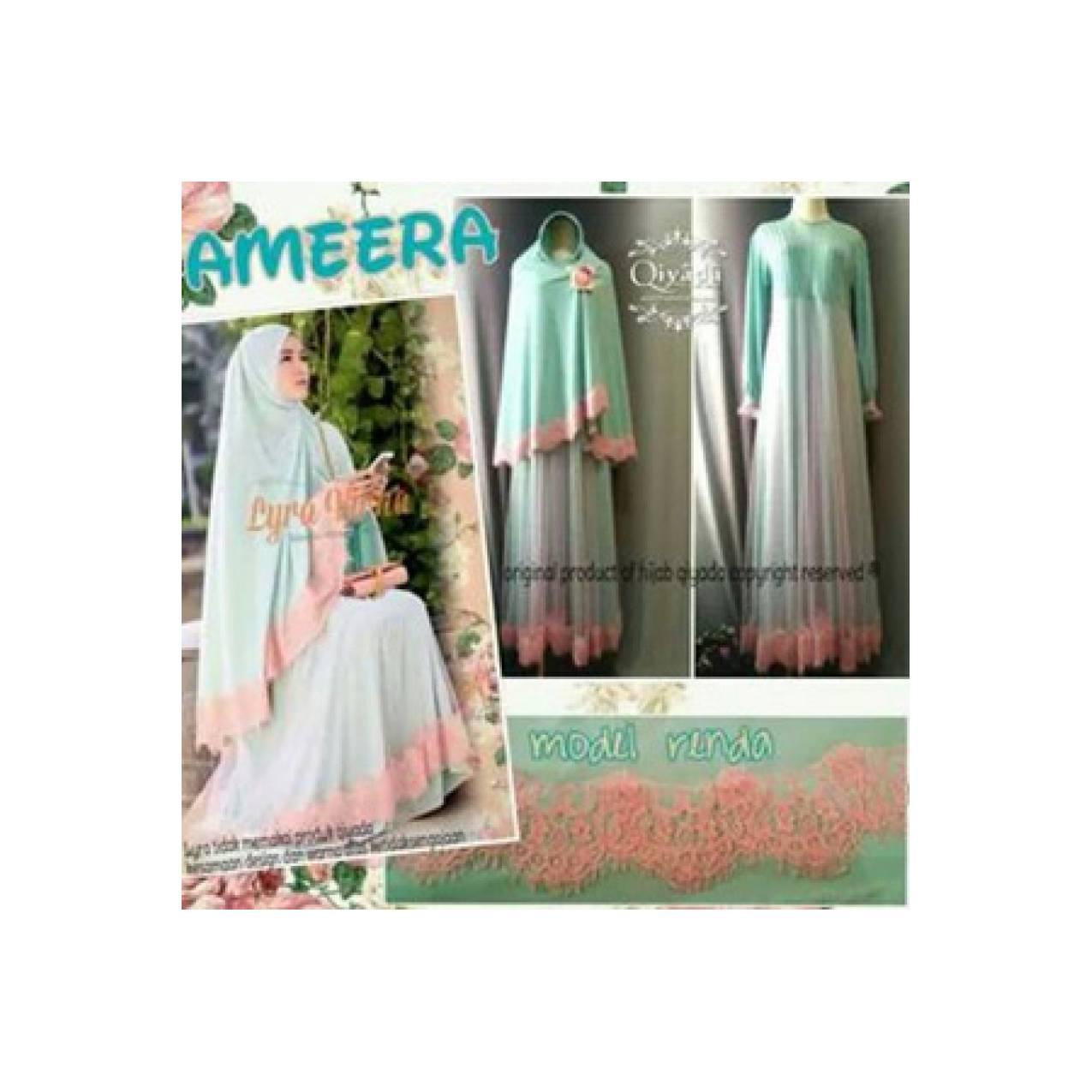 Gamis Jilbab Syar'i Ameera ala Lyra Virna (Pre Order)