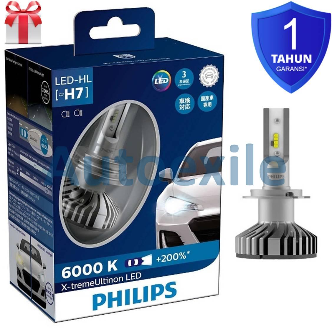Philips Xtreme Ultinon LED H7 12V 25W 6000K Putih X-treme Garansi - Lampu Depan Mobil