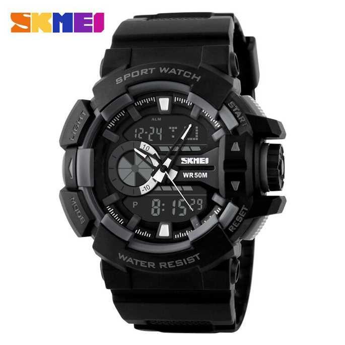 jam tangan pria digital analog sport original SKMEI 1117 Water resistance/ tahan air 50 atm